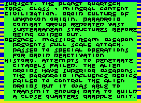 Quazatron sur ZX Spectrum